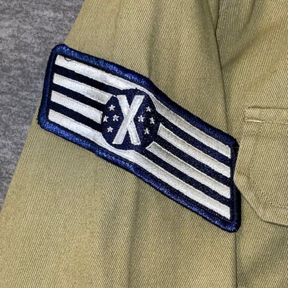 10 Deep Shirt Mens Medium M Olive Shooting Hunting Button Up Tactical Army Patch - Picture 4 of 11